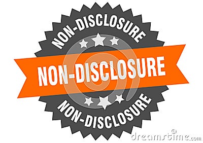 non-disclosure sign. non-disclosure round isolated ribbon label. Vector Illustration