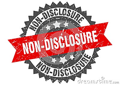 Non-disclosure stamp. non-disclosure grunge round sign. Vector Illustration