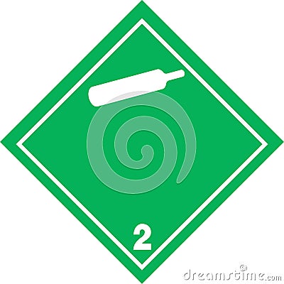 Non flammable non toxic gas Vector Illustration