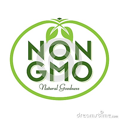 Non GMO Natural Goodness Logo Icon Symbol Vector Illustration