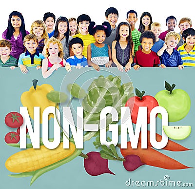 Non-GMO Nature Organic Plant Technology Concept Stock Photo
