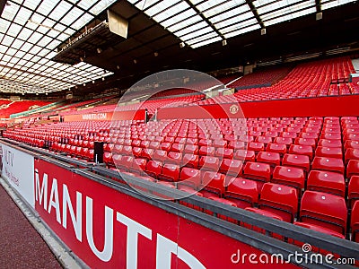 Non Match Day at Manchester United West Stand Editorial Stock Photo