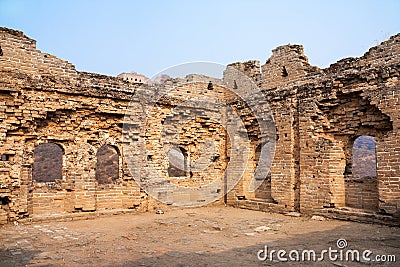 Non restored watch tower of the Great Wall, China Stock Photo