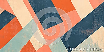 A non-seamless abstract background featuring sharp-edged rectangles and diagonal lines in pastel Stock Photo