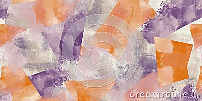 A non-seamless background with large, angular blocks in peach fuzz, lilac, and orange, creating a Stock Photo