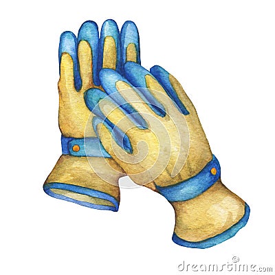 Non-slip coated gloves- gardening tool. Stock Photo