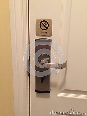 This Is A Non-Smoking Hotel Room Stock Photo