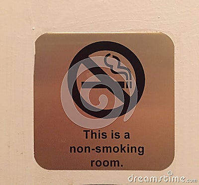 This Is A Non-Smoking Hotel Room Stock Photo