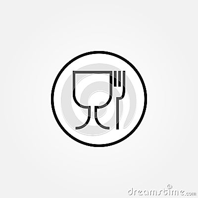 Non-toxic material vector sign. Food safe icon. Vector Illustration