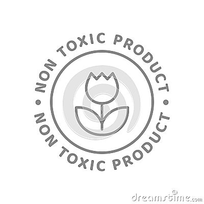 Non toxic product line vector label Vector Illustration