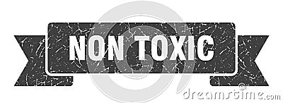non toxic ribbon. non toxic grunge band sign. Vector Illustration