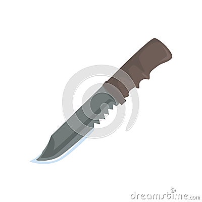 Nonfolding military knife cartoon vector Illustration Vector Illustration