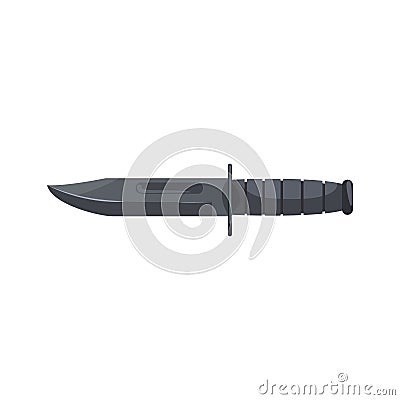 Nonfolding military knife. Military weapon vector Illustration Vector Illustration