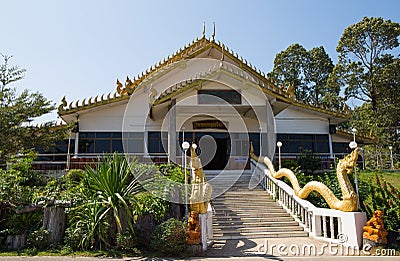 Wat A-Hong Silawas temple, on Mekong river, Tambon Khaisri, Amphoe Bungkan, Nong Khai, Stock Photo
