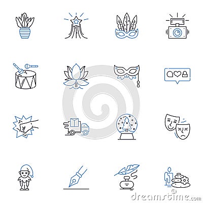 Nonprofessional line icons collection. Amateur, Inexperienced, Novice, Beginner, Layman, Untrained, Untutored vector and Vector Illustration