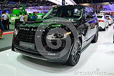 NONTHABURI - DECEMBER 1: Range Rover Autobiography car display a Editorial Stock Photo