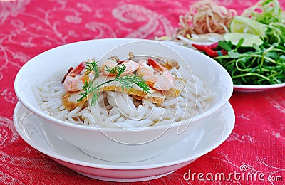 Noodle with seafood Stock Photo