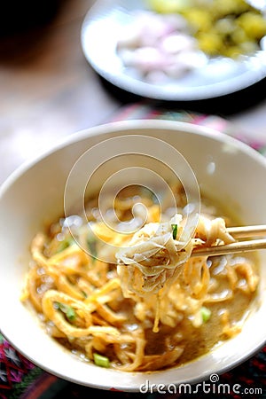 Noodle soup asian Stock Photo