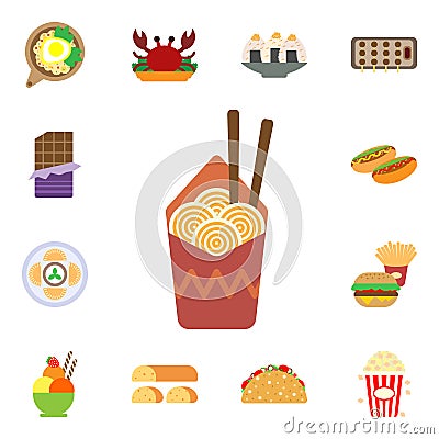 Noodles, bowl, chopstick icon. International Food icons universal set for web and mobile Stock Photo