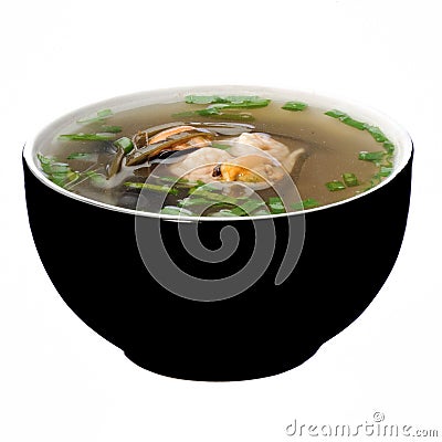 Noodles soup with seafood Stock Photo