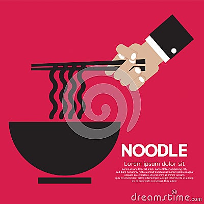 Noodles. Vector Illustration