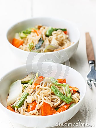 Noodles with vegetable Stock Photo