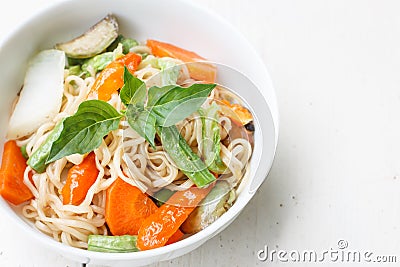 Noodles with vegetable Stock Photo