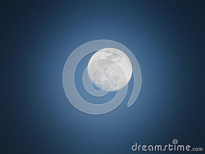 Noon Moon Stock Photo