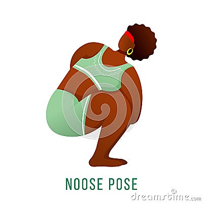 Noose pose flat vector illustration Vector Illustration