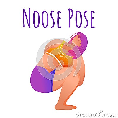 Noose pose social media post mockup Vector Illustration