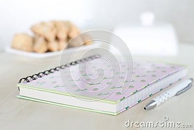 Nootebook on desk Stock Photo