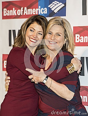 Norah O'Donnell and Cynthia McFadden Editorial Stock Photo