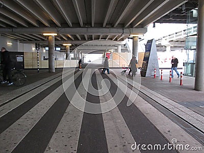 Nord side of Amsterdam central station Editorial Stock Photo