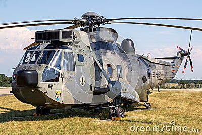 German Navy Sikorsky S-61 Sea King search and rescue SAR helicopter at Nordholz airbase Editorial Stock Photo