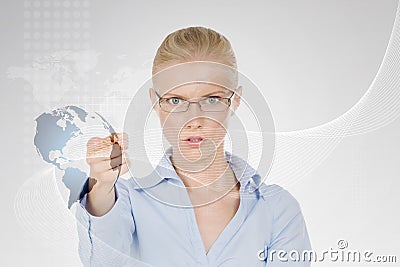 Nordic determinate girl Stock Photo