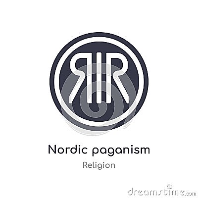 nordic paganism icon. isolated nordic paganism icon vector illustration from religion collection. editable sing symbol can be use Vector Illustration