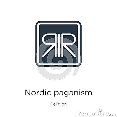 Nordic paganism icon vector. Trendy flat nordic paganism icon from religion collection isolated on white background. Vector Vector Illustration