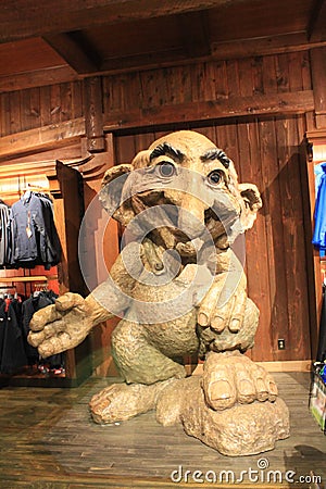 Giant troll in a store at Epcot Editorial Stock Photo