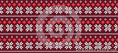 Seamless Winter Holiday Snow Pattern Vector Illustration