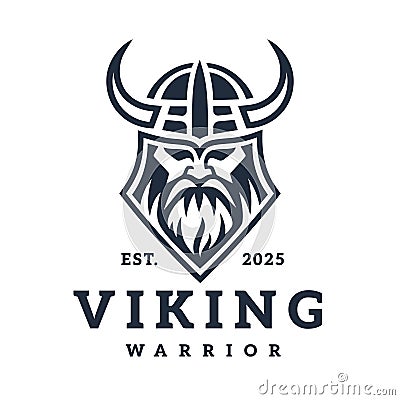 Nordic viking logo icon Vector Illustration