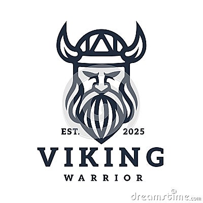 Nordic viking logo icon Vector Illustration