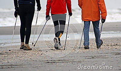 Nordic walking Stock Photo