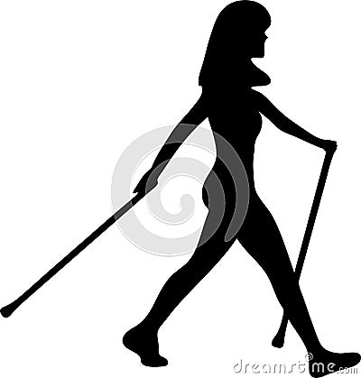 Nordic Walking Stock Photo