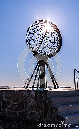 Nordkapp Globe Sculpture Stock Photo