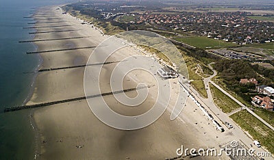 Nordseestrand aus der Luft Stock Photo