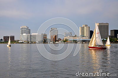 Norfolk Skyline, Virginia Stock Photo