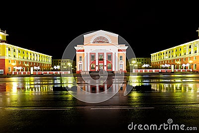 Norilsk at night Stock Photo