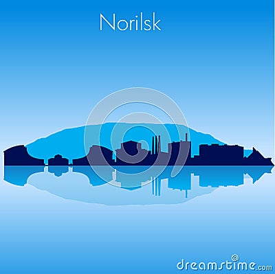 Norilsk Vector skyline Vector Illustration