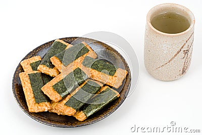 Norimaki-senbei Stock Photo