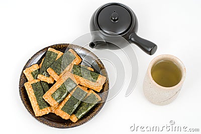 Norimaki-senbei Stock Photo